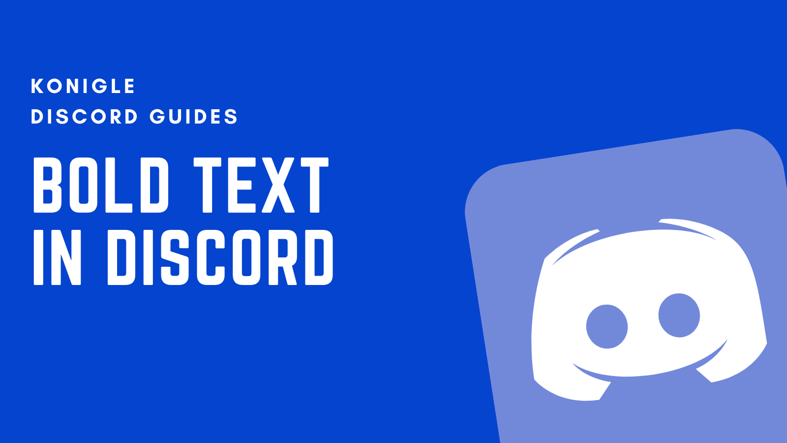 How to bold in discord?