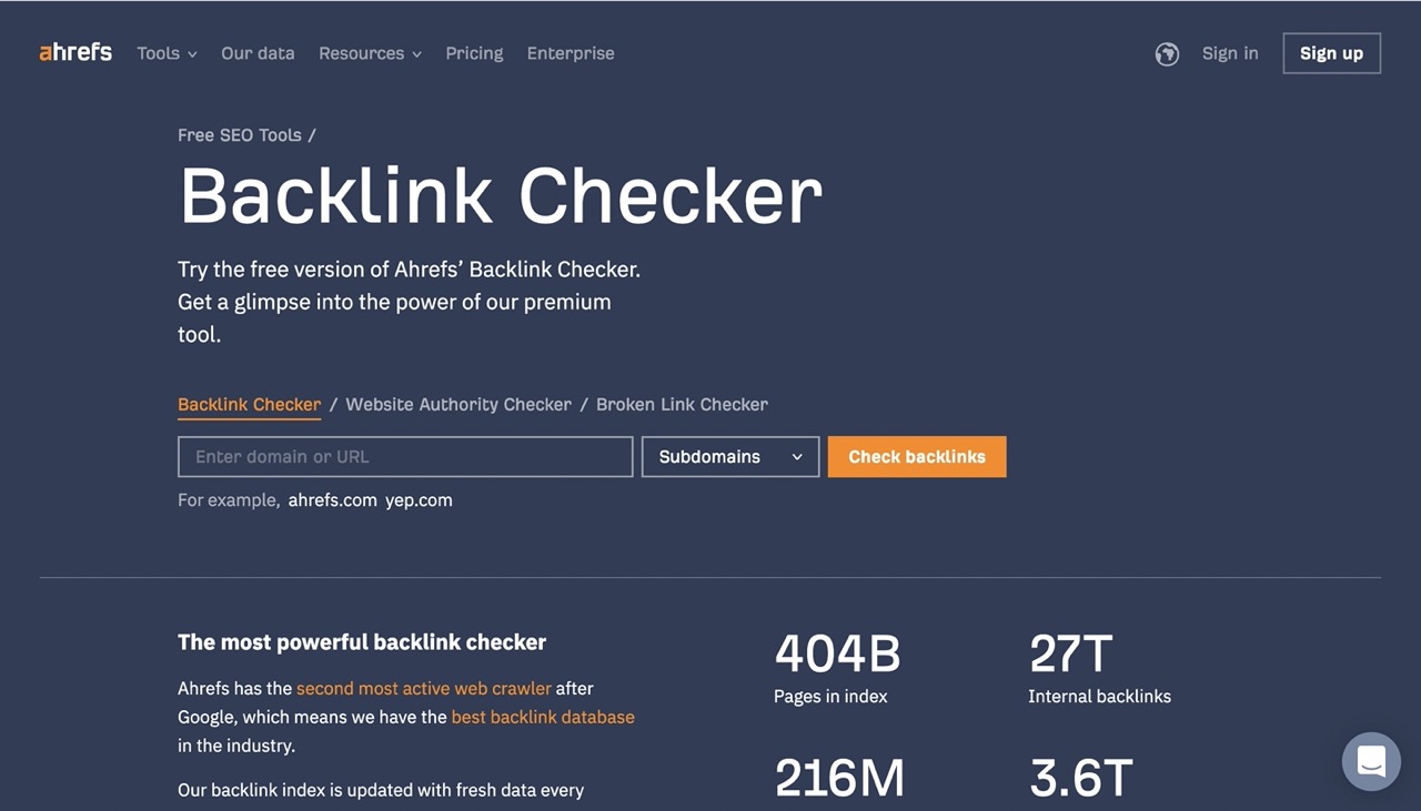 Ahref Backlink Checker