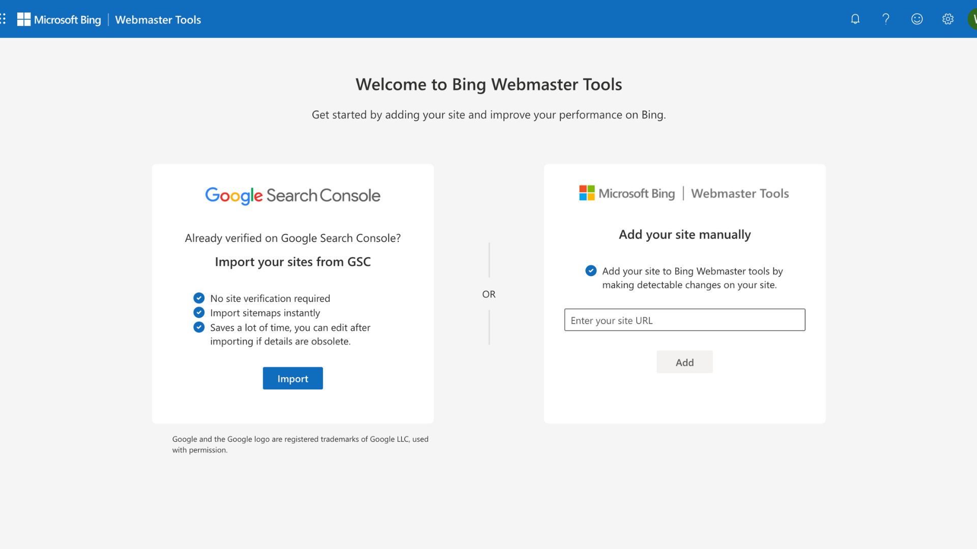 Getting started with Bing Webmaster Tools