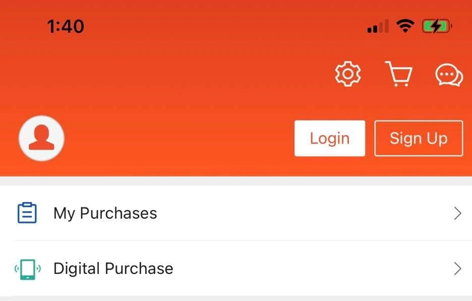 Shopee signup inside account