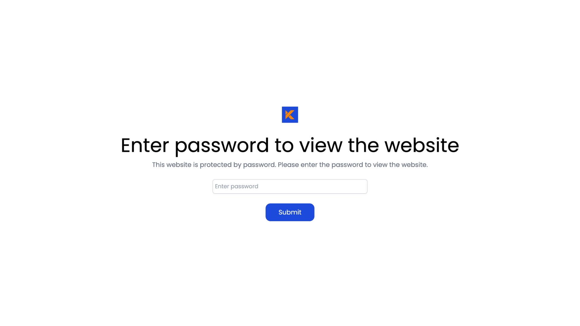 Password-Protected site