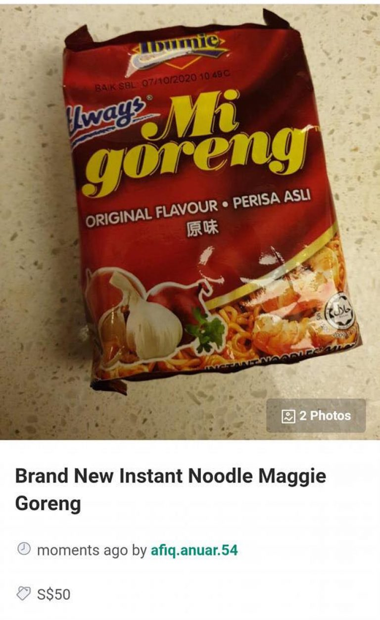 a single overpriced instant maggi noodles at 50 dollars per pack