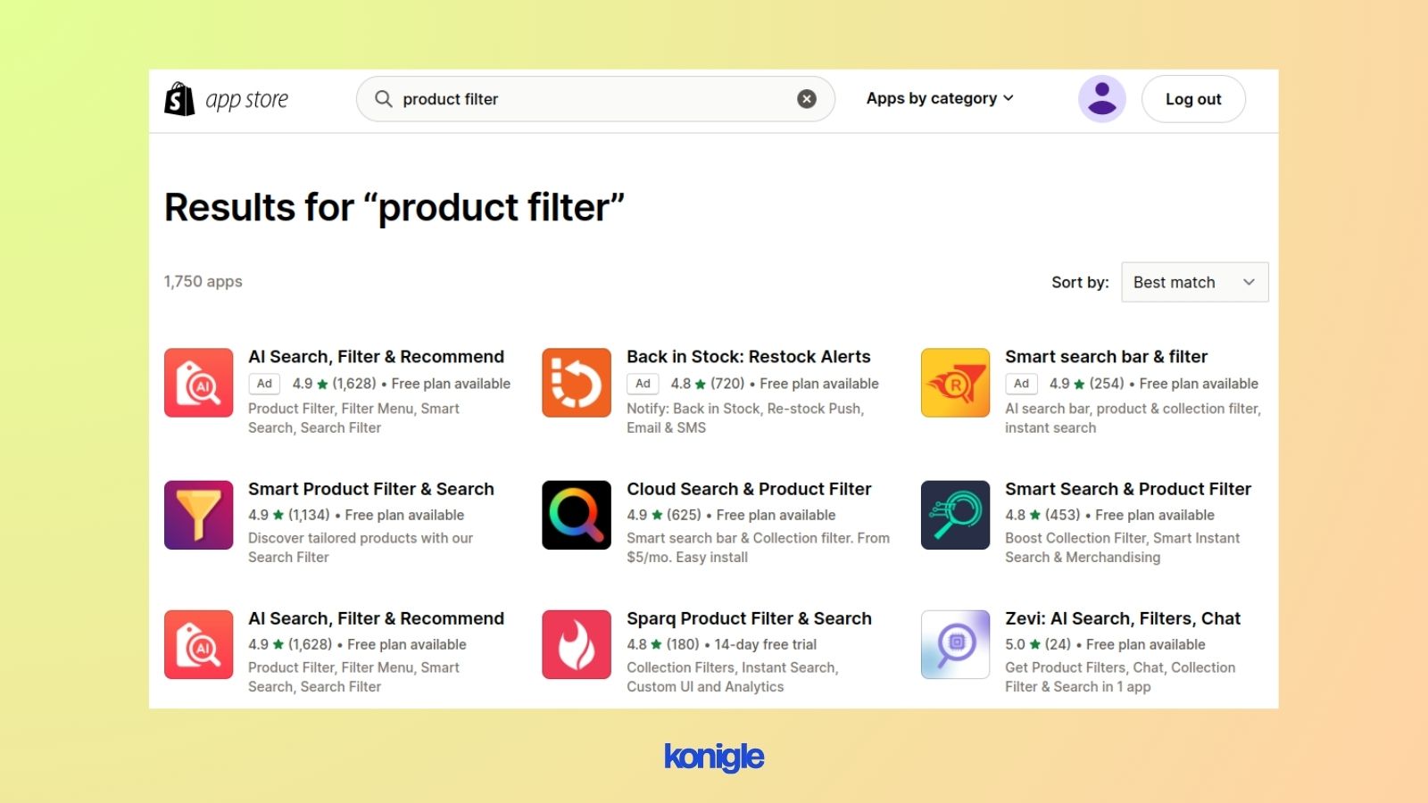 Product filter Shopify