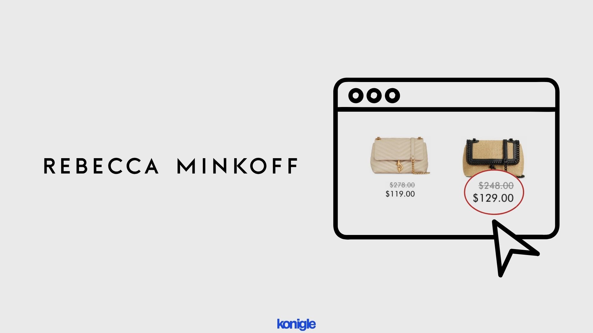 This is how Rebecca Minkoff display prices to improve conversion rates.