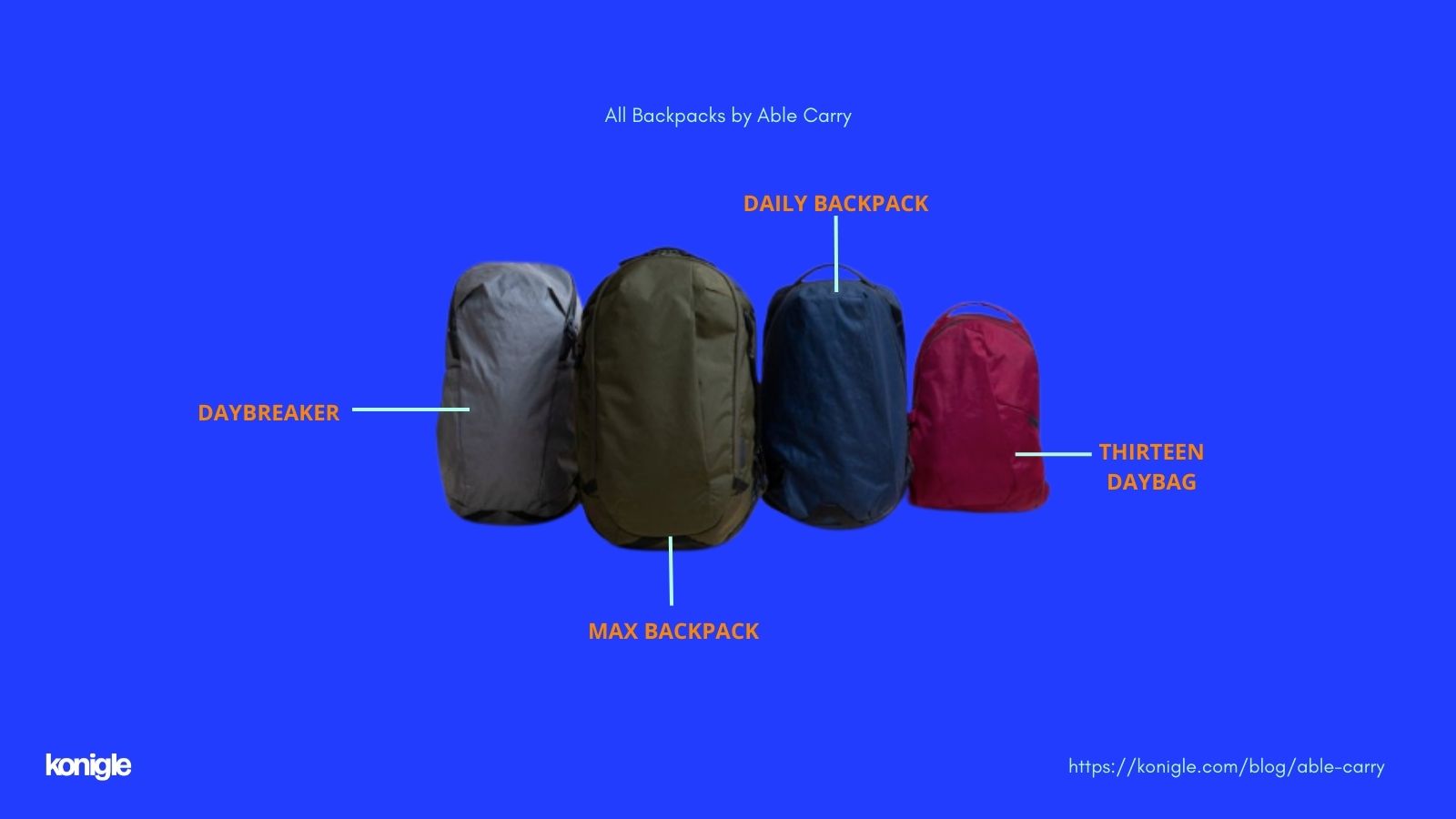 All backpacks by Able Carry
