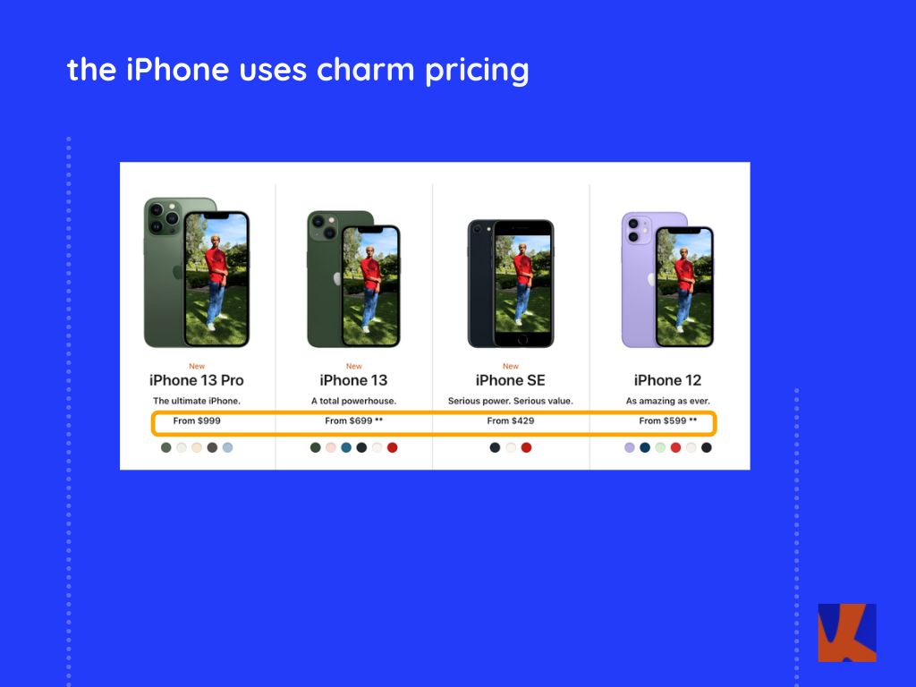 Apple uses charm pricing