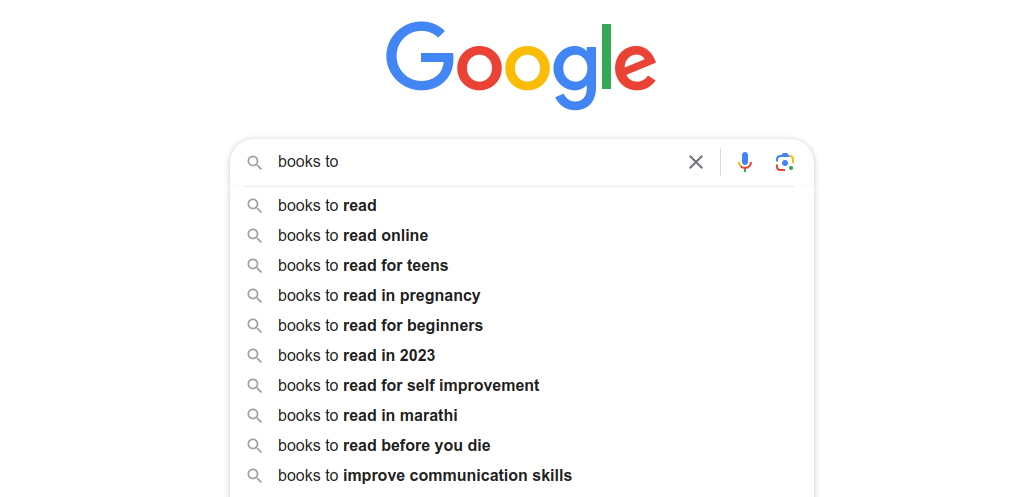 "Books to" keyword searching on Google