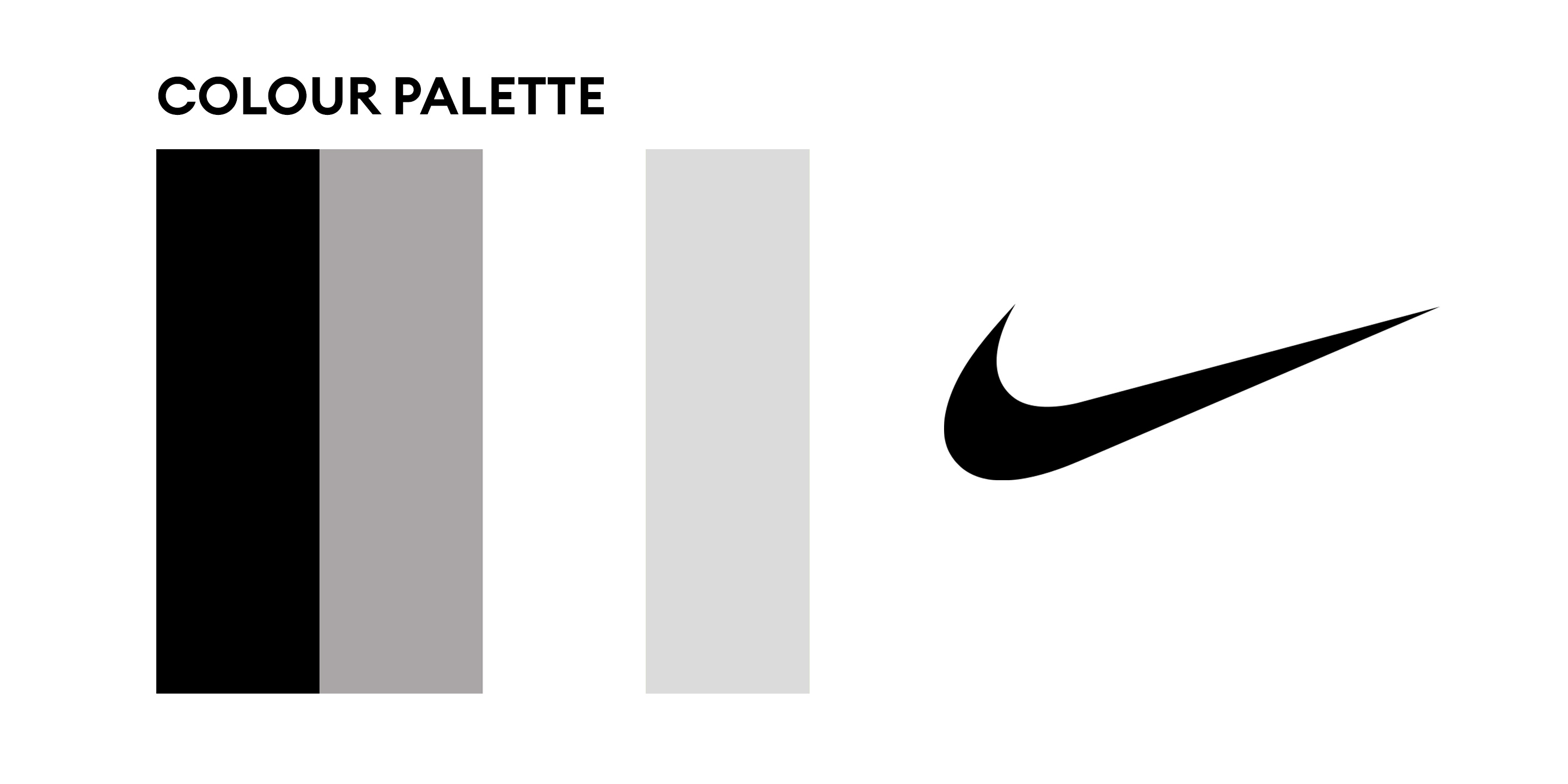 Nike's website color palette