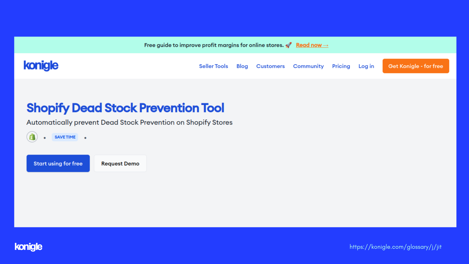 Konigle's shopify dead stock prevention tool