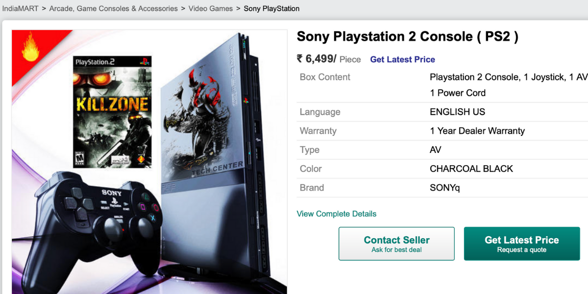Sony Playstation 2 Console (PS2) indiamart