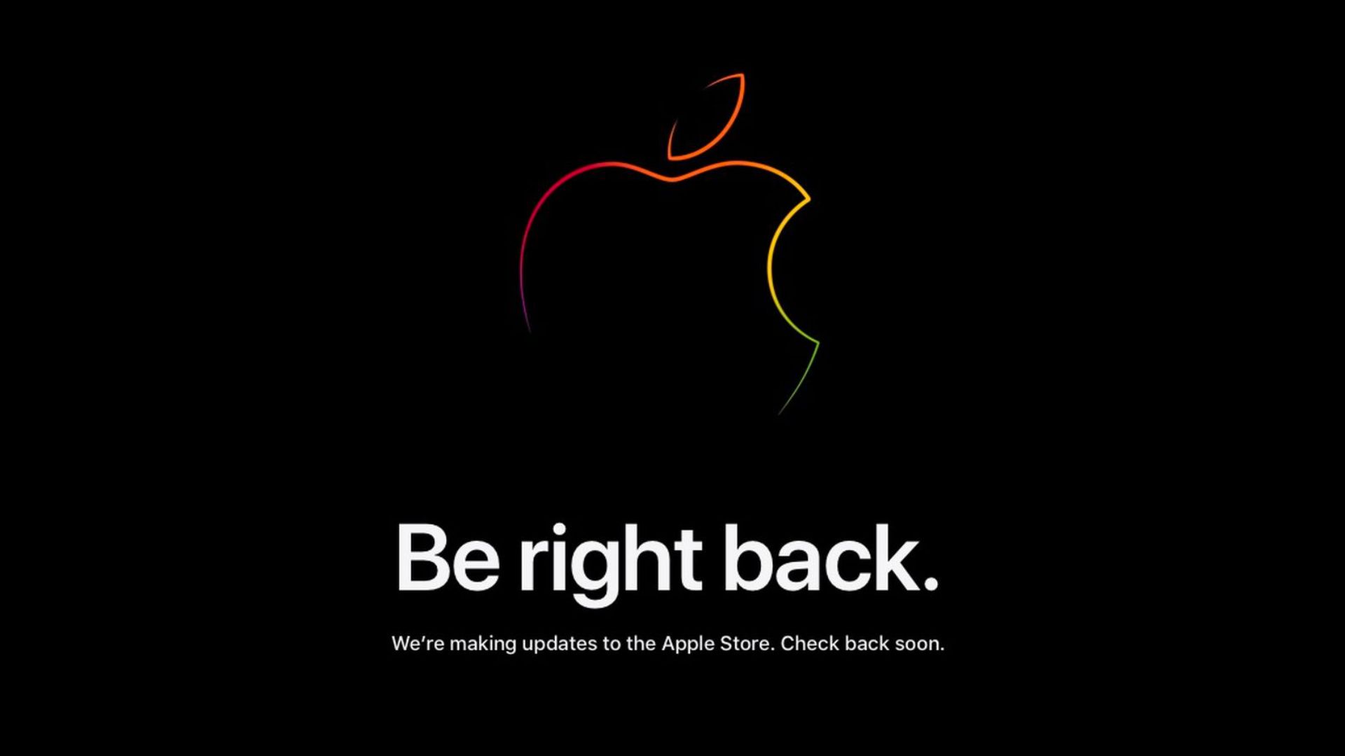 Apple's online store prior to a product launch.