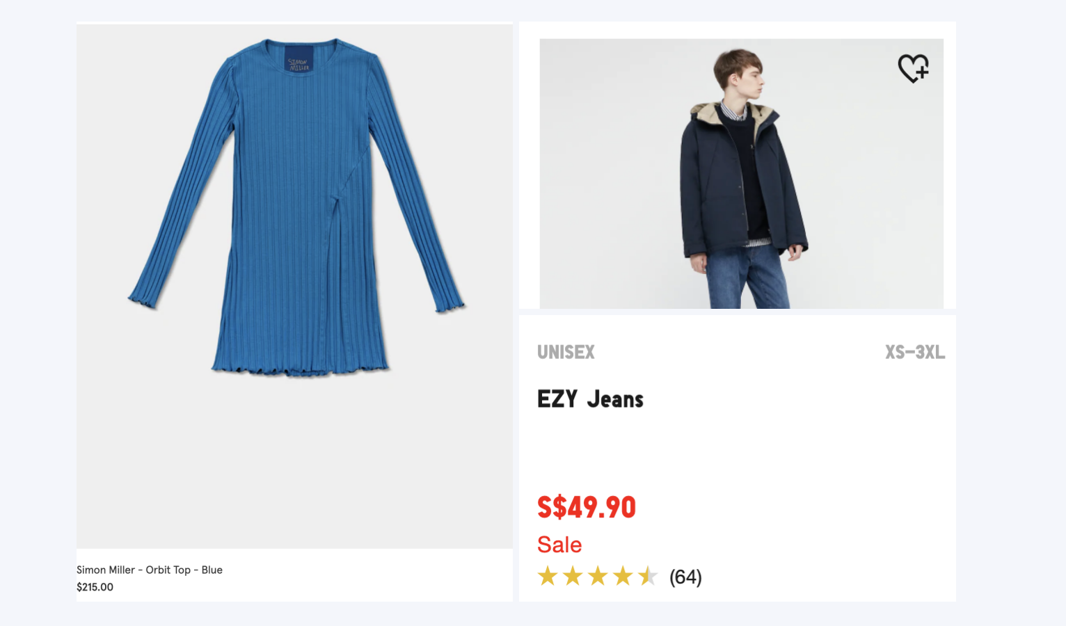 Example of charm pricing by Uniqlo