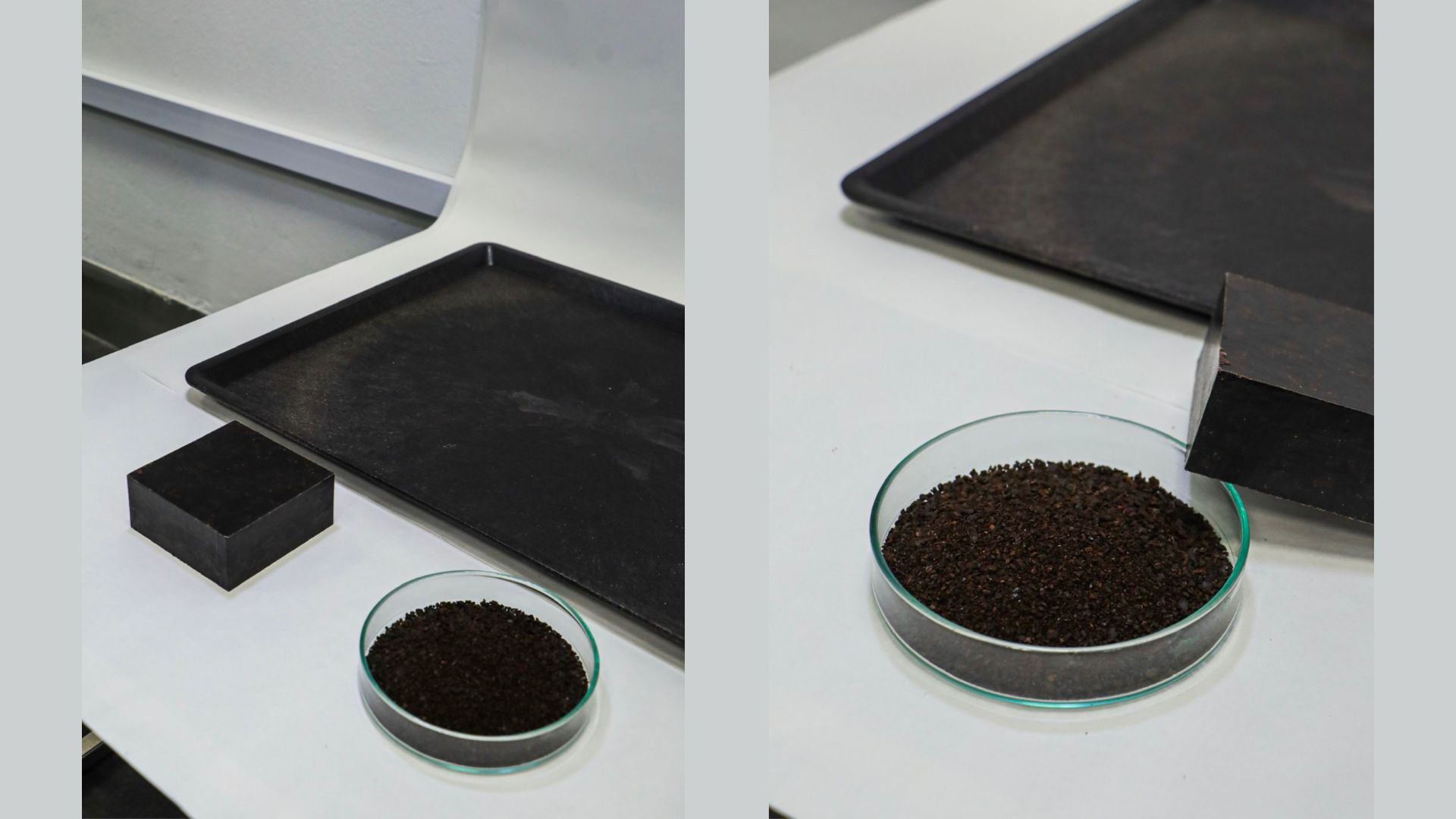 Eco-friendly polymeric composite coffee tray by Ipse Ipsa Ipsum