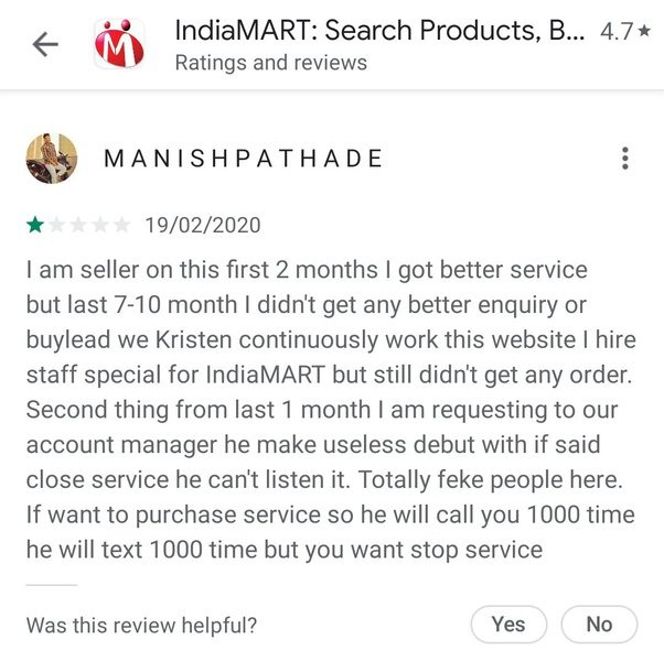 Indiamart review