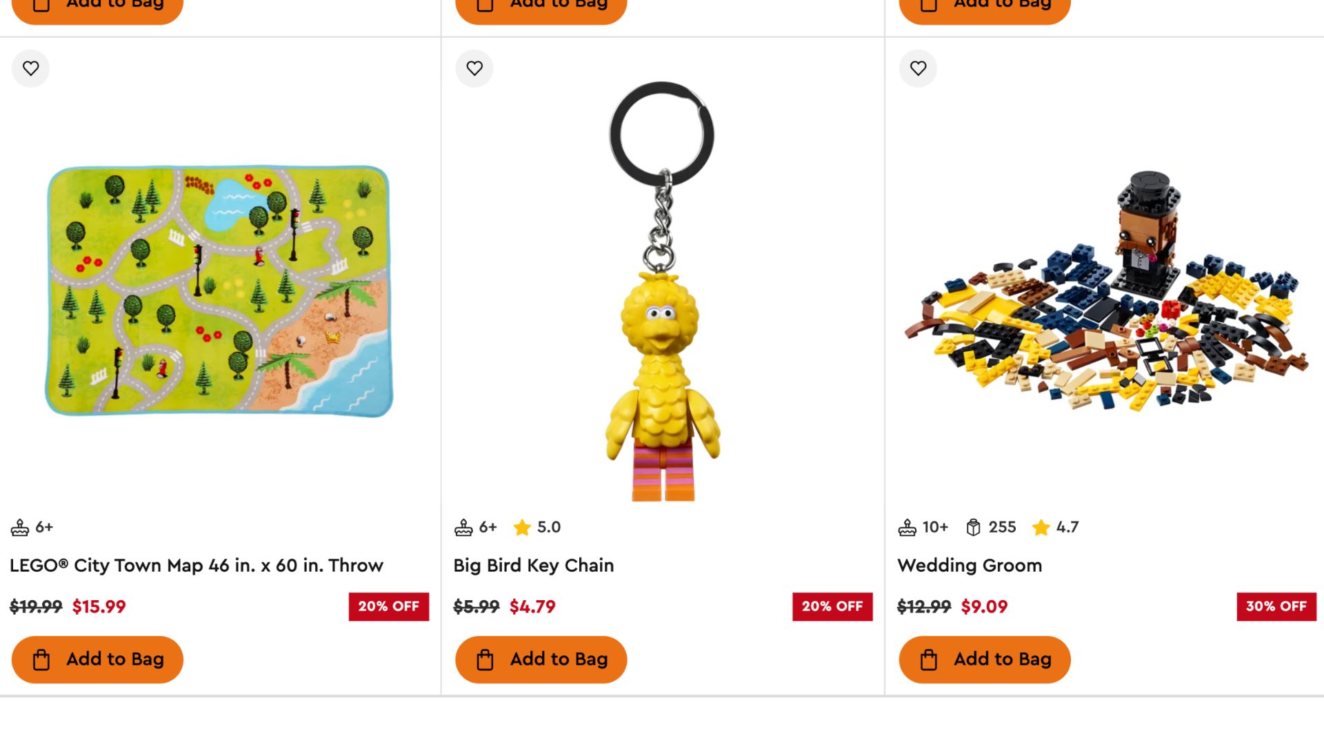 Charm Pricing being implemented on lego.com