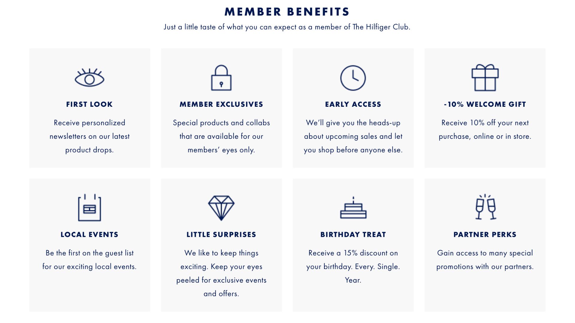 The Tommy Hilfiger Club Membership Benefits