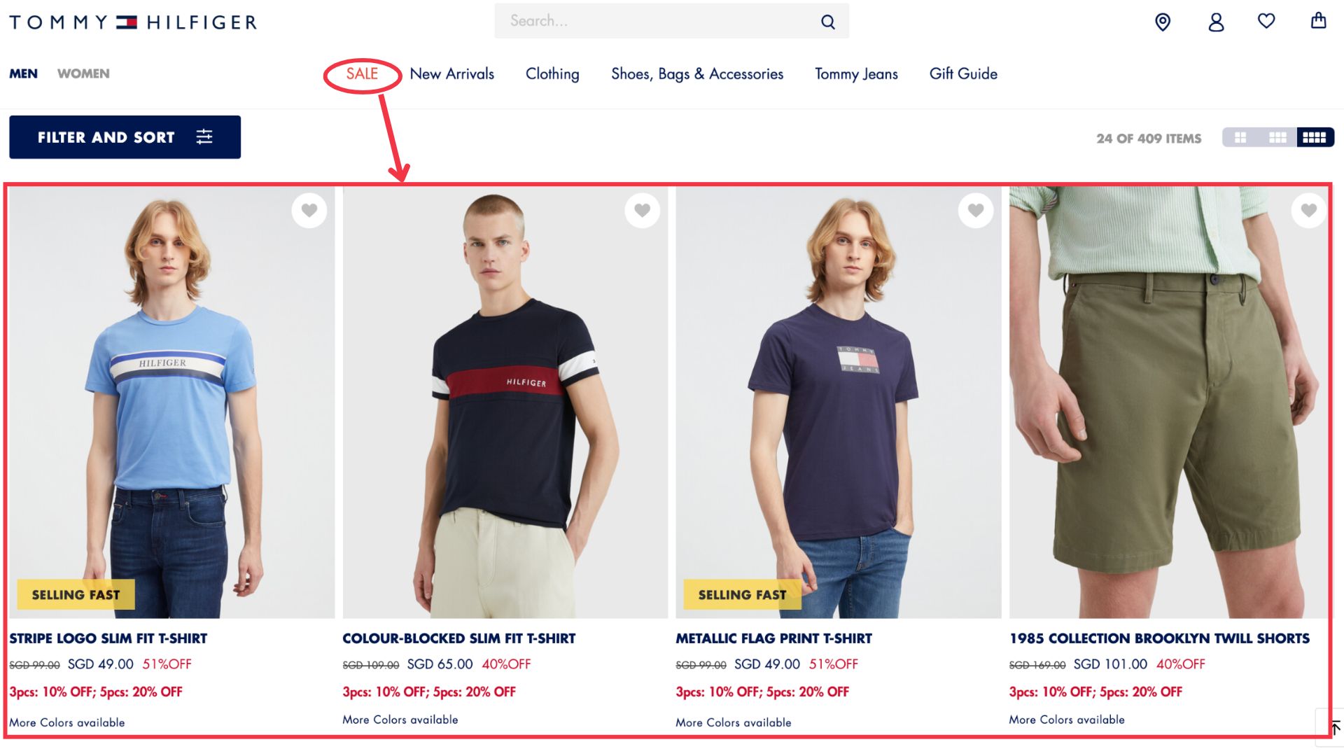 Tommy hilfiger outlet discount