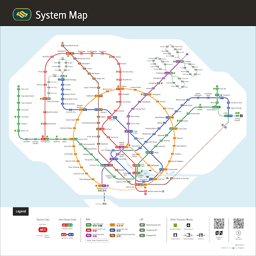 MRT Map for Singapore