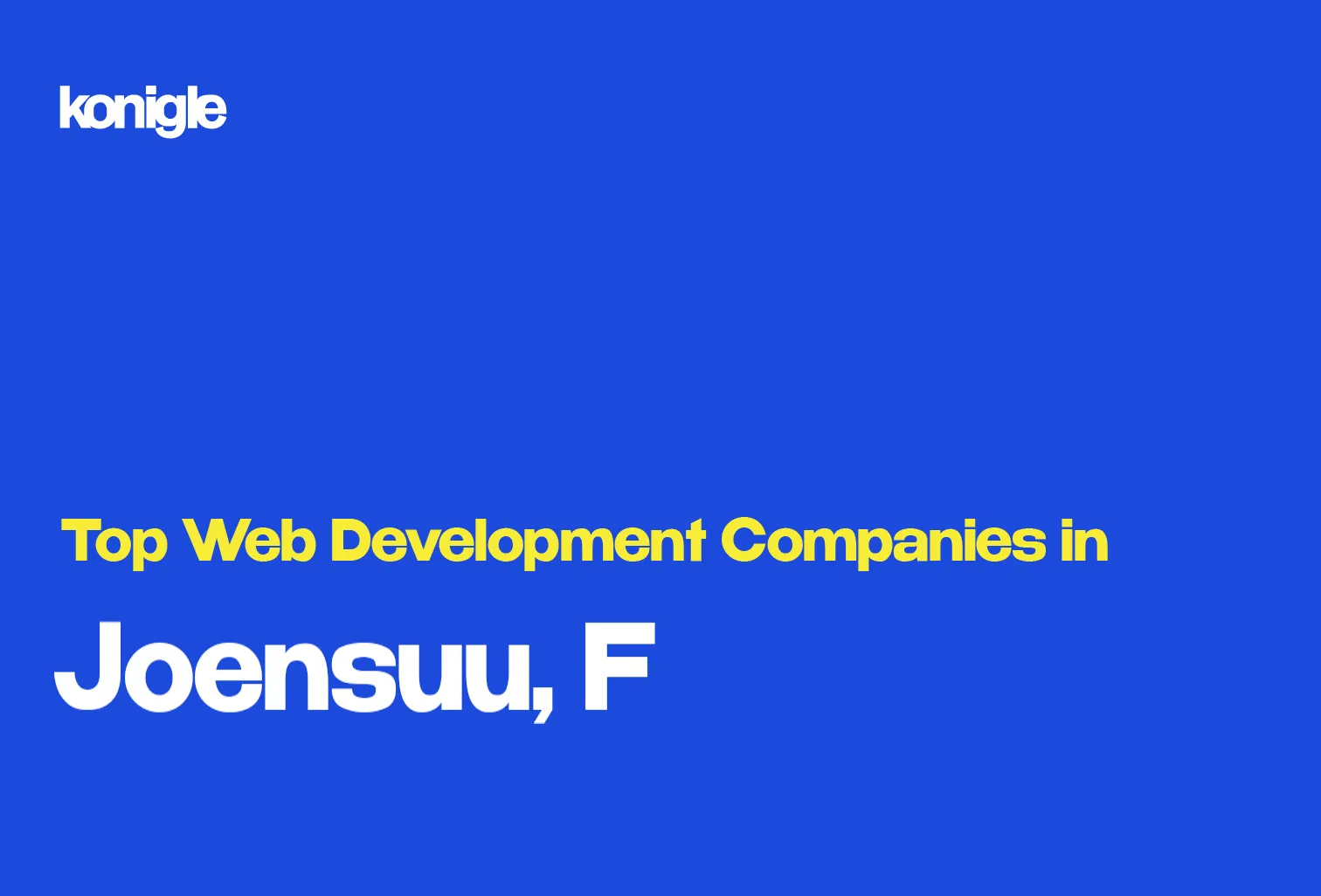 Top 10 Web development companies in Joensuu, Finland