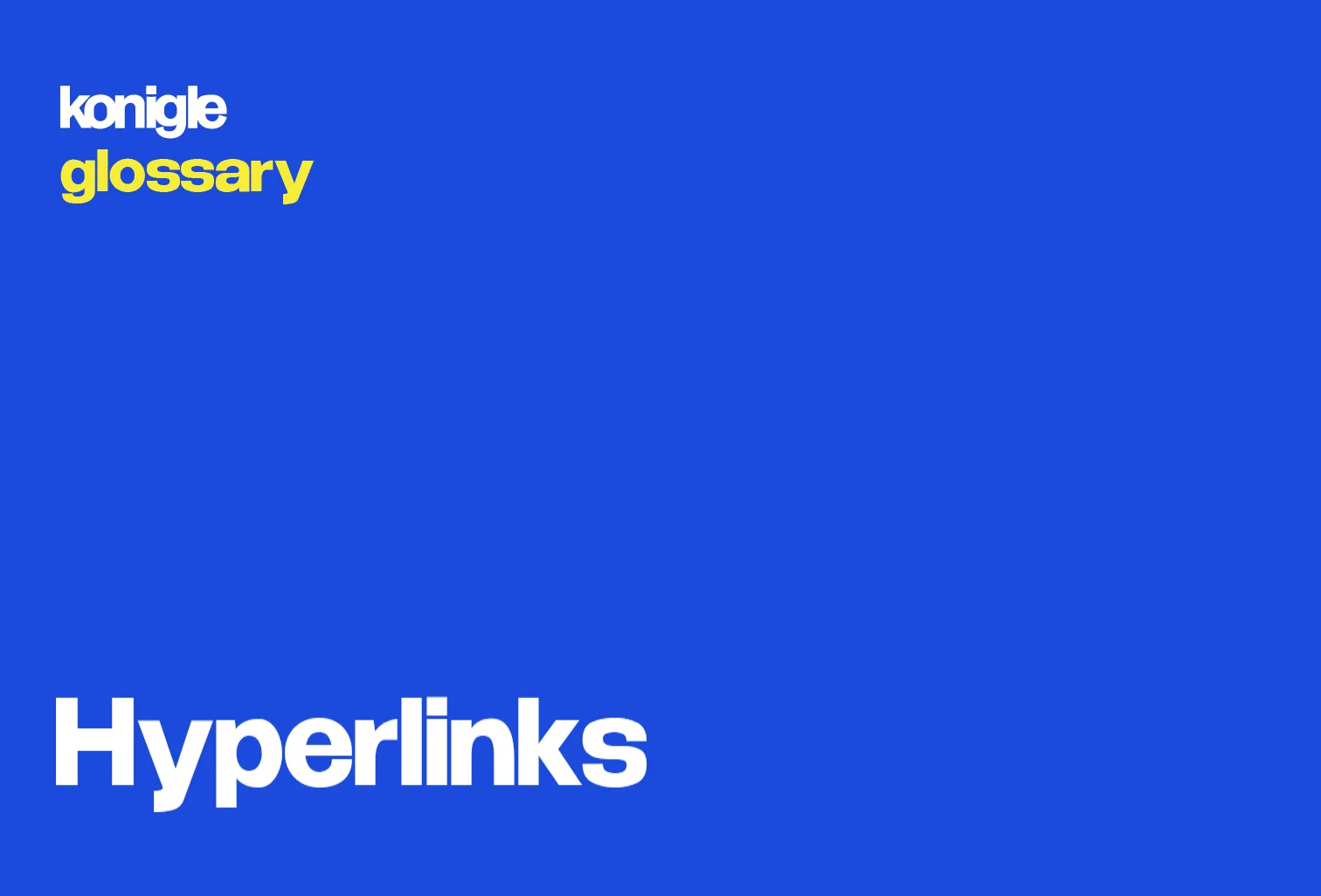 What are hyperlinks 