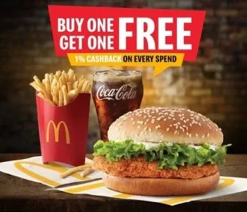 A McDonalds BOGO promotion<br>