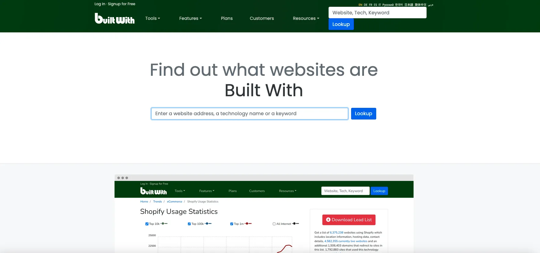 https://builtwith.com/