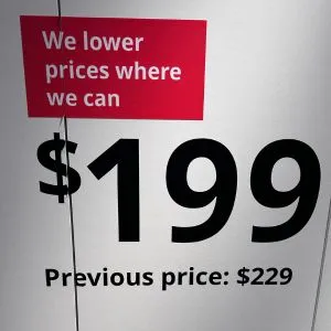 Ikea sales copy example: we lower prices where we can.