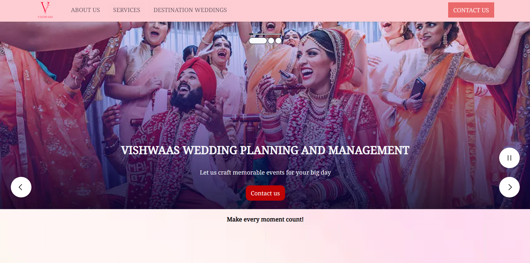 Wedding Planners Website